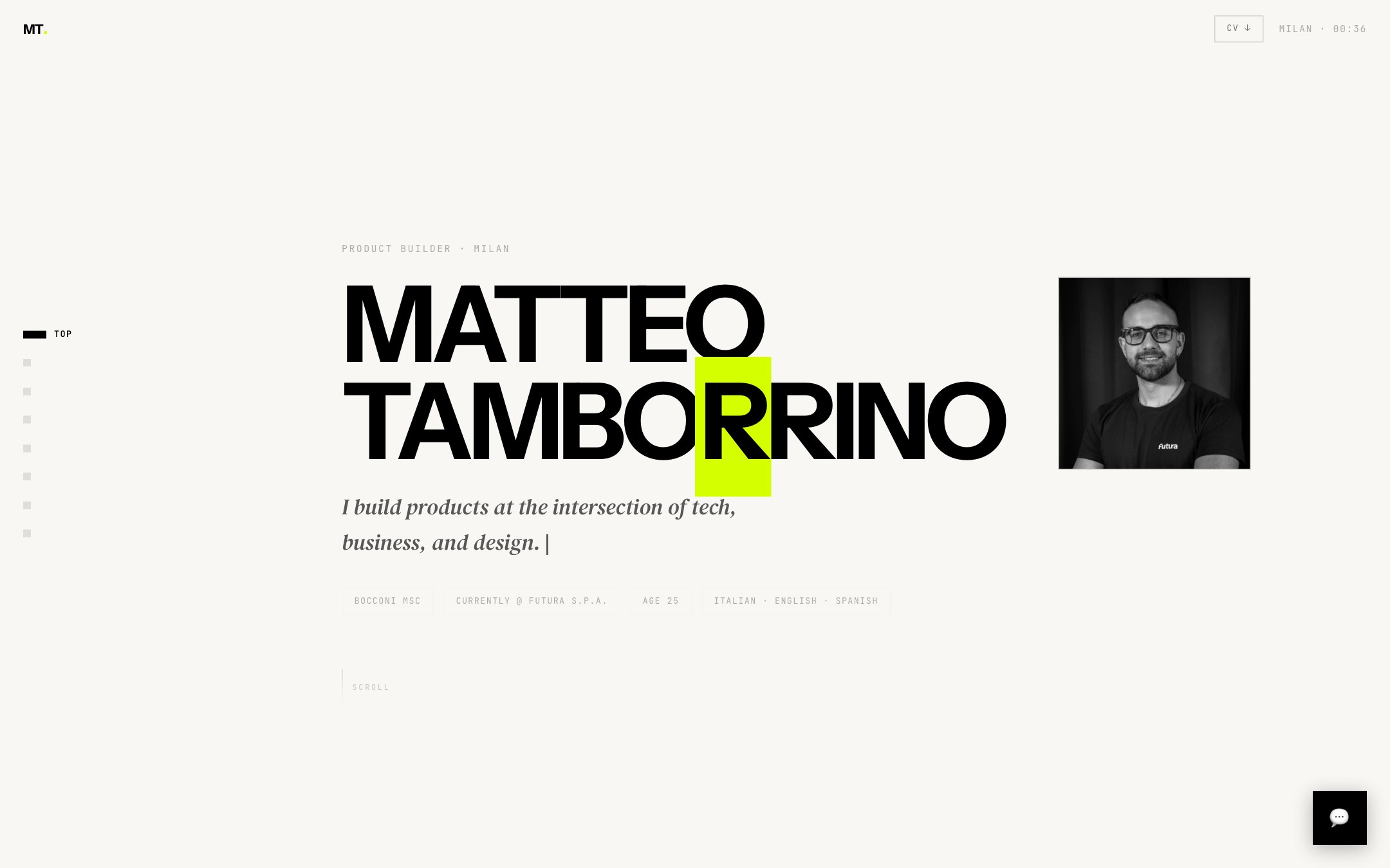 Anteprima del sito matteotamborrino.it